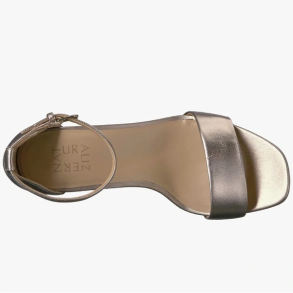 NWOB Naturalizer Women's Joy Ankle Strap Heeled Dress Sandal Bronze Leather 6 - Picture 5 of 13